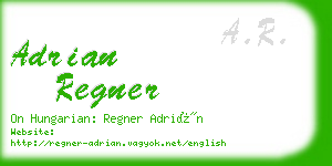 adrian regner business card